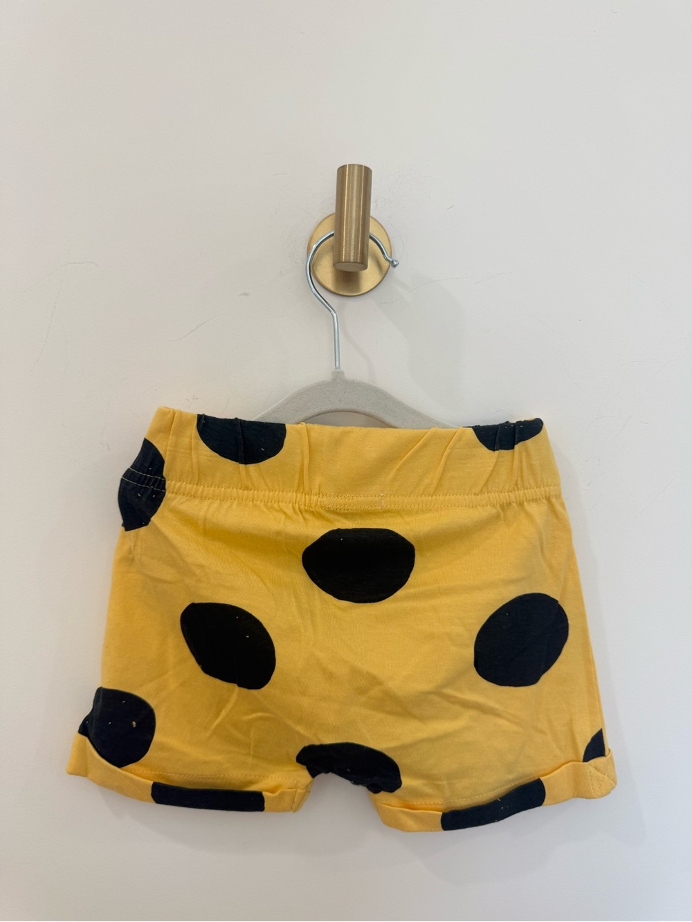 Indikidual Yellow Shorts with Black Polka Dots - Picture 3 of 4